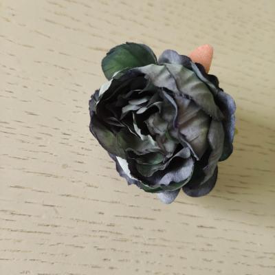fleur tissu pivoine bleue 50mm