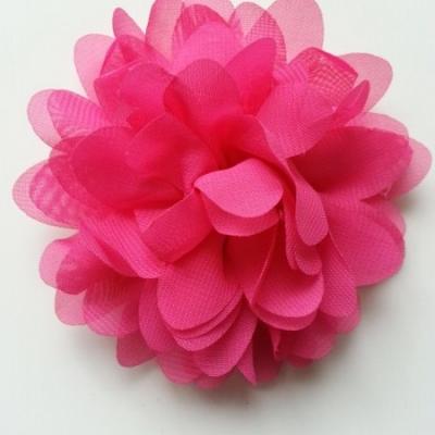 fleur mousseline rose  fuchsia 10cm