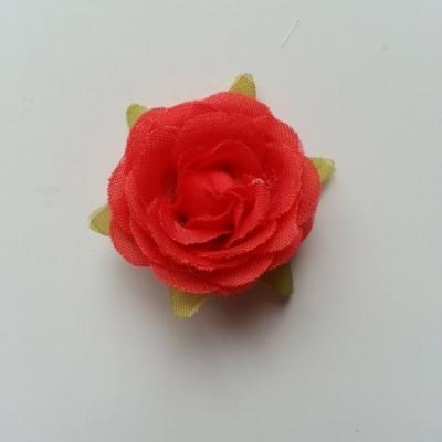 rose en tissu rouge 40mm
