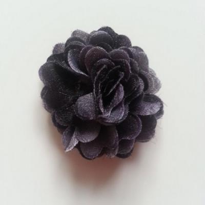 rosette fleur pompom   50mm noir