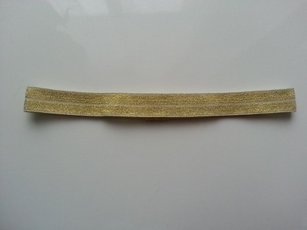 Bandeau cheveux élastique extensible de couleur doré, or