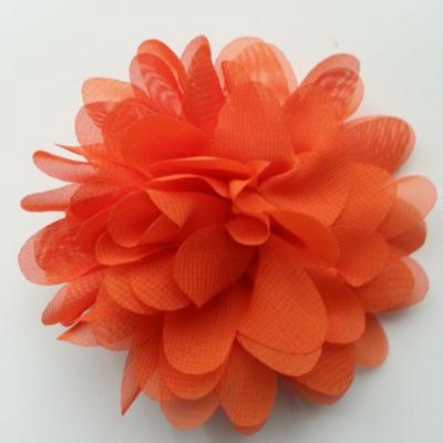 fleur mousseline orange   10cm