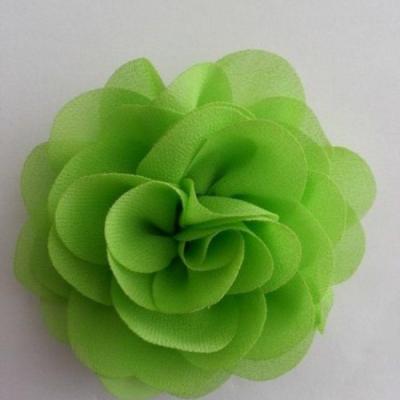 fleur de pavot en mousseline 80mm vert