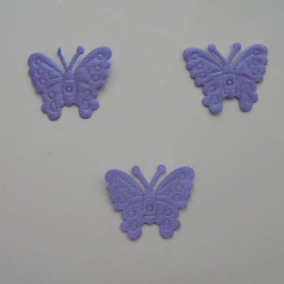 lot de 3 papillons  en satin    27*21mm mauve